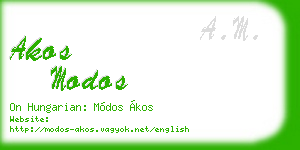 akos modos business card