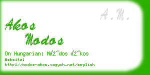 akos modos business card
